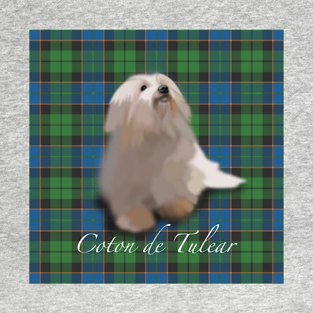 coton de tulear tartan by Coton de Tulear T-shirts